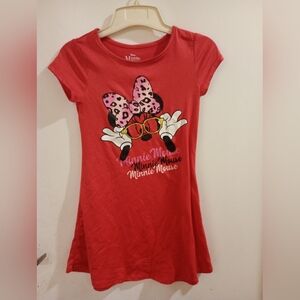 Disney Minnie Mouse Red Short Sleeve Dress